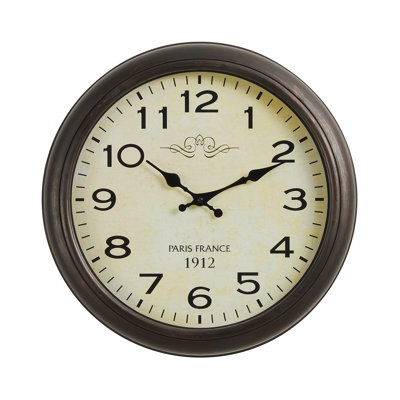 Horloge murale moderne de 16 pouces, silencieuse sans pile, grande horloge décorative ronde pour le salon, la cuisine, le bureau, l'école