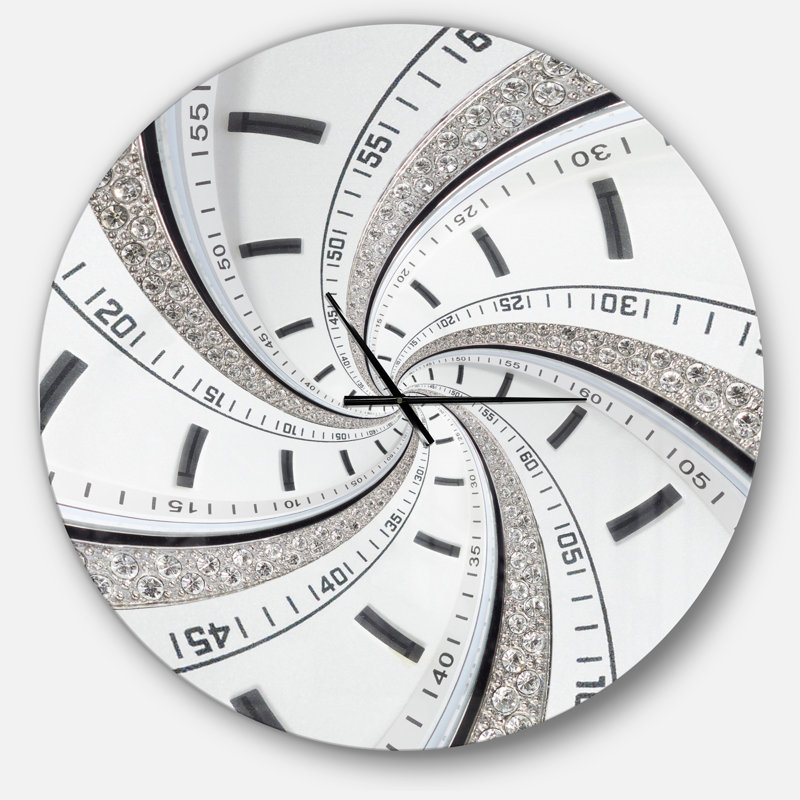 Vortex Swirled Time - horloge murale moderne, Grand