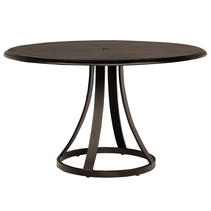 Round Dining Umbrella Table, Chestnut Brown