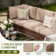 Keyala 7 Piece Rattan Sectional Seating Group with Cushions