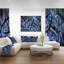 «Symmetric Spiral Blue Flower», impression-35062366-35062374