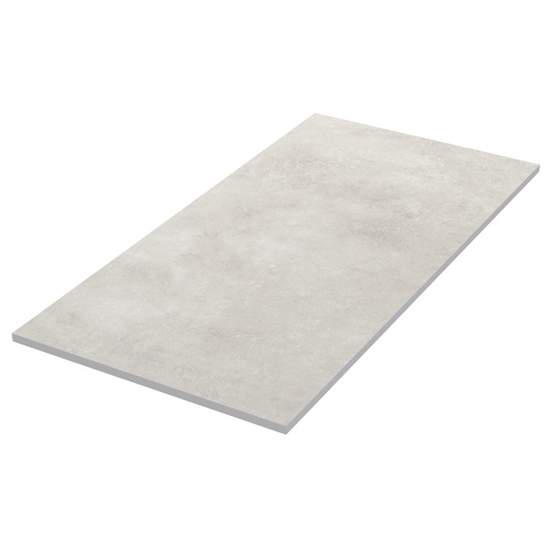  Foundry Concrete 12" x 24" Porcelain Wall and Floor Tile, Ash