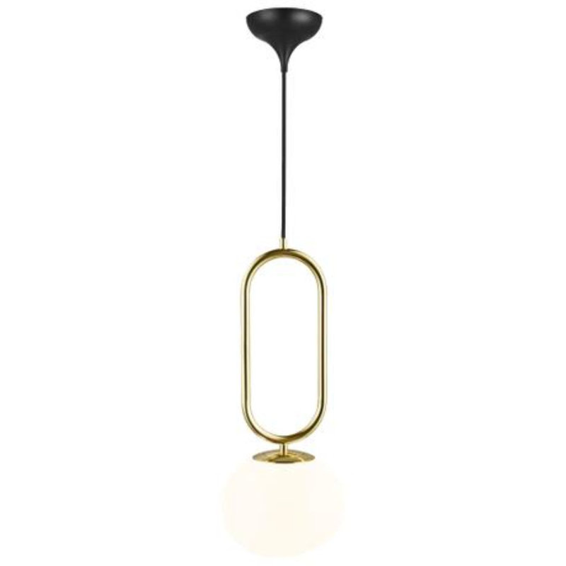 1 - Light Brass/Opal White Unique/Statement Pendant