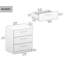 Cambridge 5-piece White Bedroom Set – Dresser, 2 Chests & 2 Nightstands