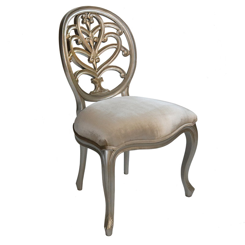 Chaise d'appoint 22,5 po Burslem, Argent / polyester blanc