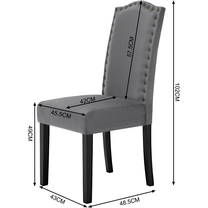 Morgandale 49 cm H Parsons Chair, Dark Grey PU