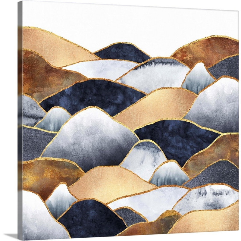 Collines - reproduction d'art sur toile, Toile tendue, H 16 po x l 16 po x P 1,25 po