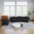 Chenille Curved Sectional Sofa With 4 Pillows-468519958-468519957