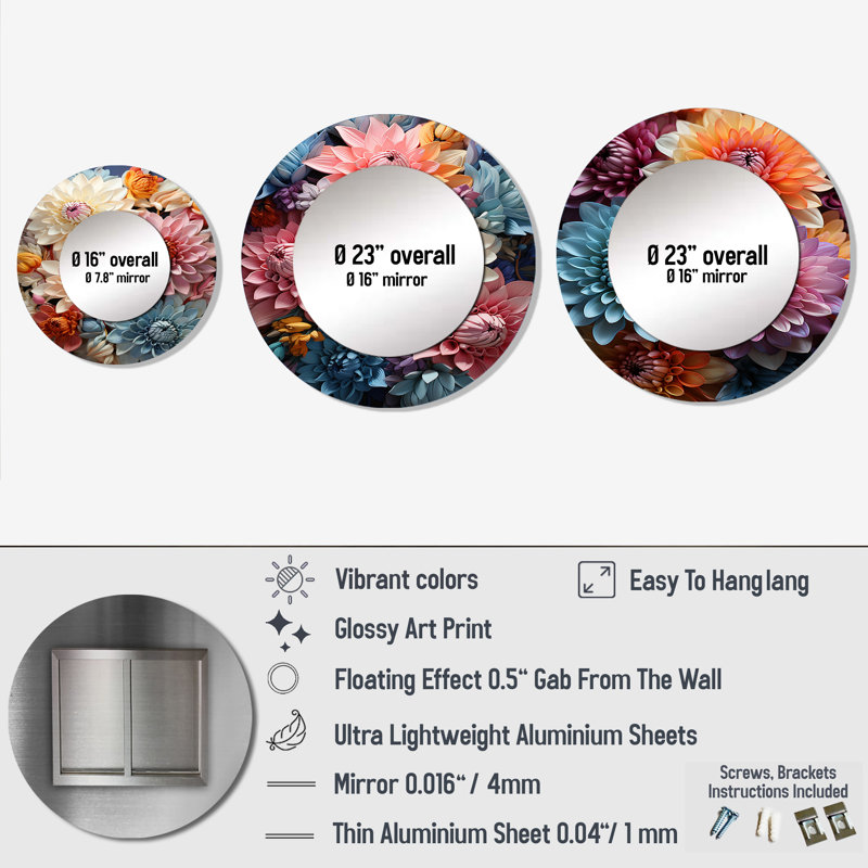 Devaj Metal Round Mirror