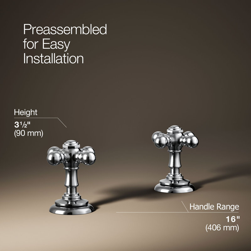 Artifacts® Bathroom Sink Cross Handles, Polished Chrome