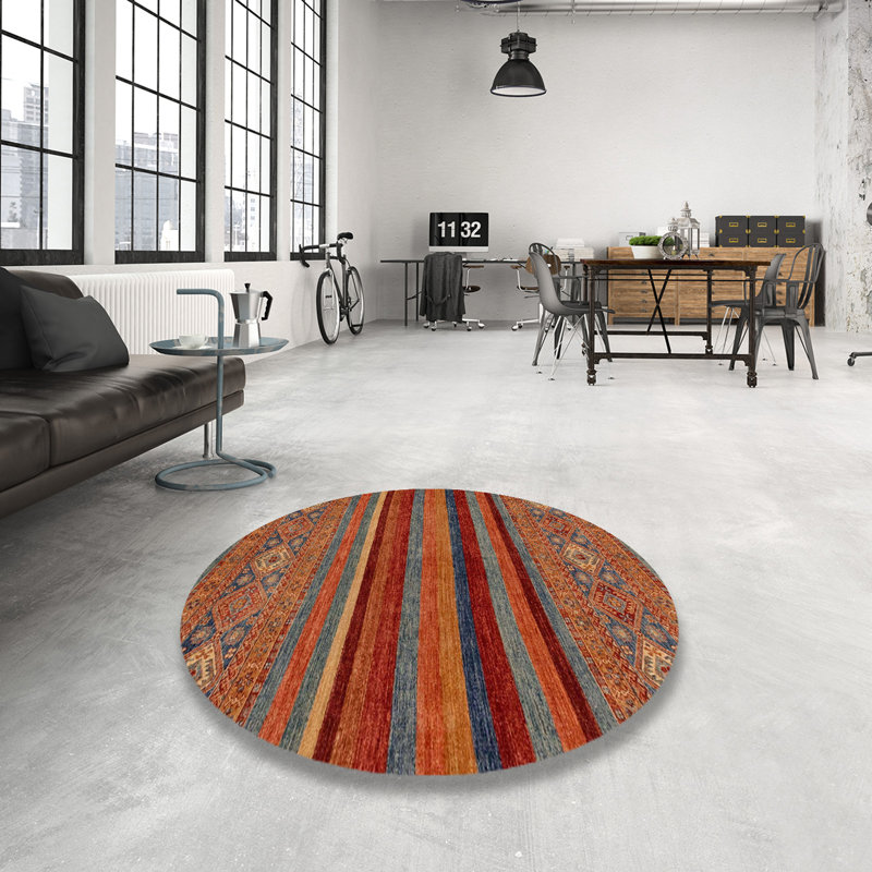 Abstract Indoor Rug, Round 6'