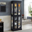 Vitrine lumineuse en verre avec tablettes réglables