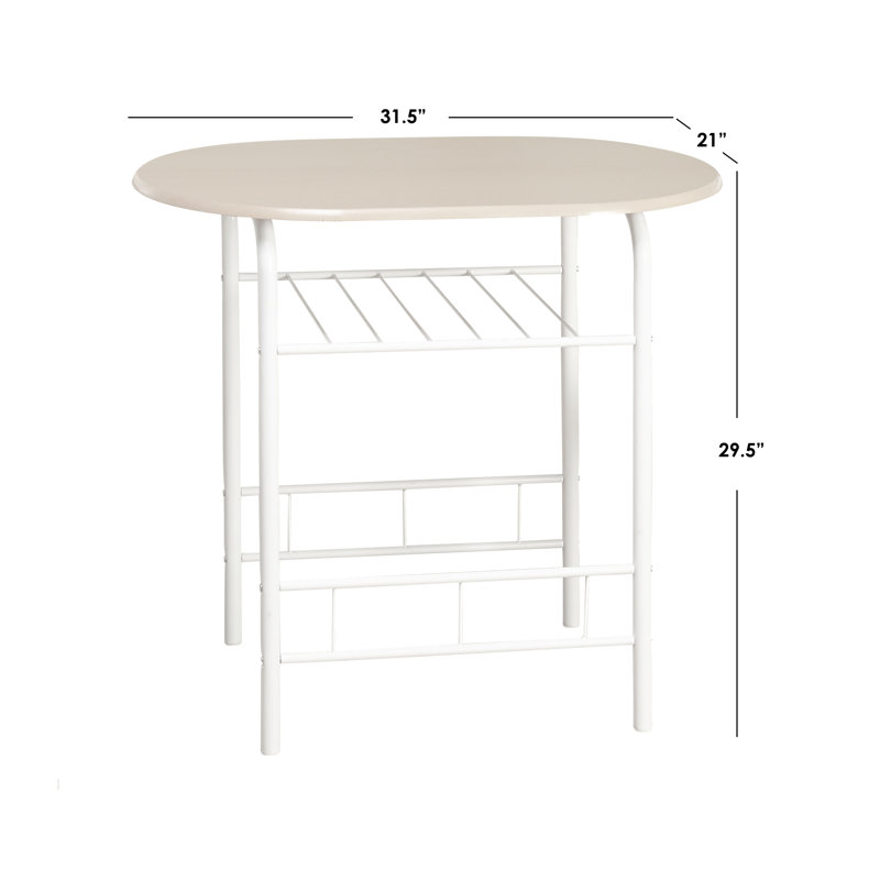 Volmer 3 - Piece Bistro Dining Set, White