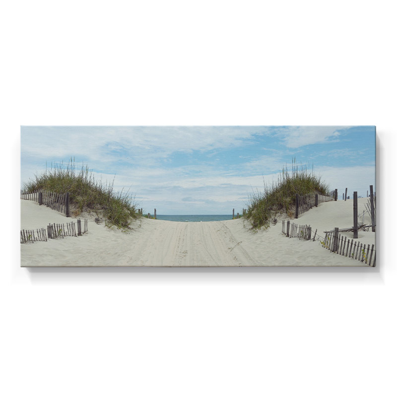 Path to Corolla - Toile tendue avec châssis - Prêt à accrocher, H 12 po x l 30 po