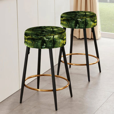 Woodland Camo Forest Retreat - Camouflage Bar Stools Set Of 2