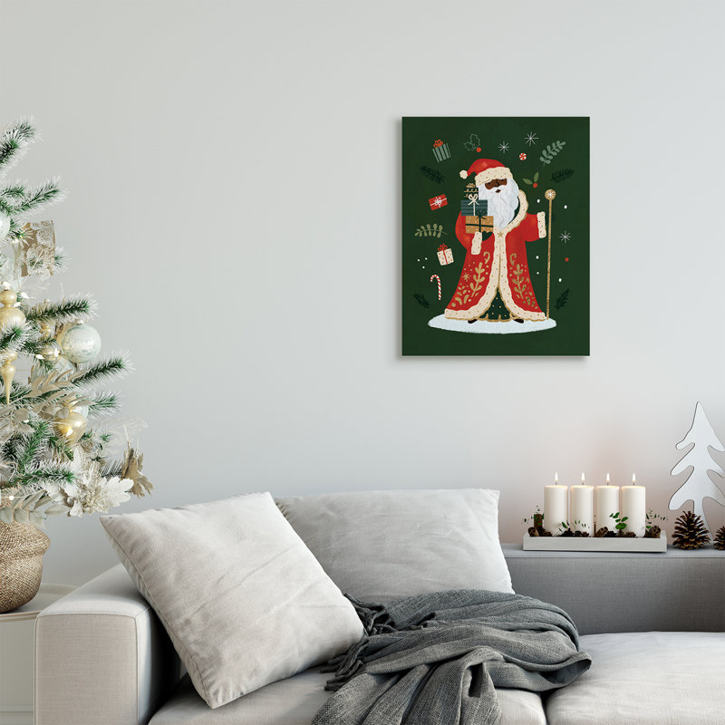 Fêtes festives, Noël et vert, vacances d'hiver, Toile tendue, H 20 po x l 16 po