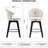 White Swivel Bar Stools Of 2 - 25" Counter Height, Solid Wood Legs, Chenille Upholstery, Leveling Feet For Kitchen Island, Home Pub, Dining Height (2) Upholstery In White, Room Modern-1181105651