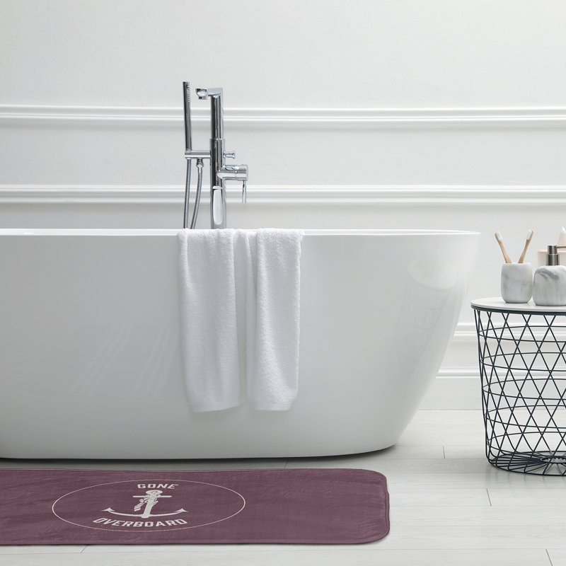 Tapis de bain Nautical Nights, L 21 po x L 34 po, Mauve