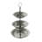 Silver Round 3-Tier Tray 15" H