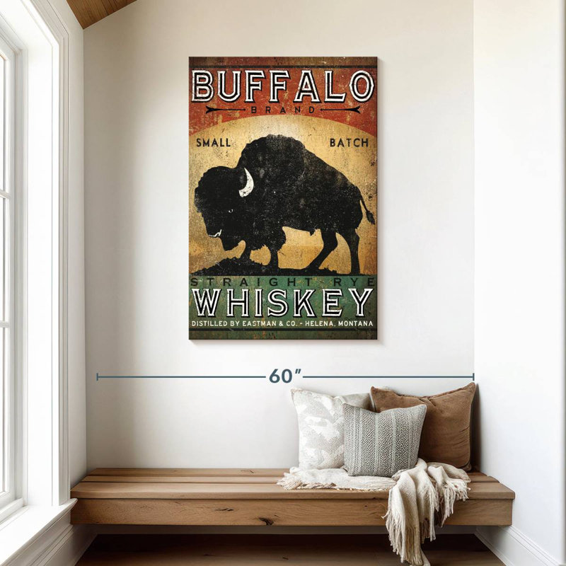 Brampt Buffalo Whiskey, 45" H x 30" W