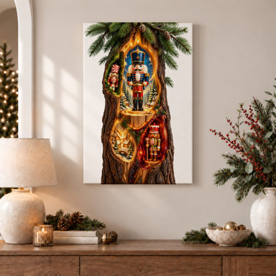 Art mural sur toile bleu et rouge