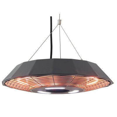 Chauffe-terrasse électrique suspendu infrarouge 1500 Watts