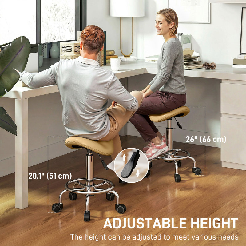 Fauteuil roulant réglable Saddle Stool , Brun