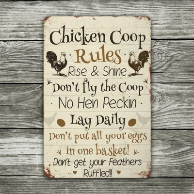 Vintage Aluminum Metal Sign 12"x8", Rustic Tin Wall Art, Weatherproof Decorative Plaque, Farmhouse Kitchen Bar Indoor Outdoor Wall Decor