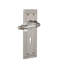 Crystal Parlor Interior Mortise Door Lever with Mission Long Plate-391623697