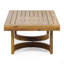 Ensemble de causeuse et table basse d'extérieur en bois d'acacia avec coussins