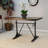 Ferryhill Solid Wood Top Metal Base Dining Table