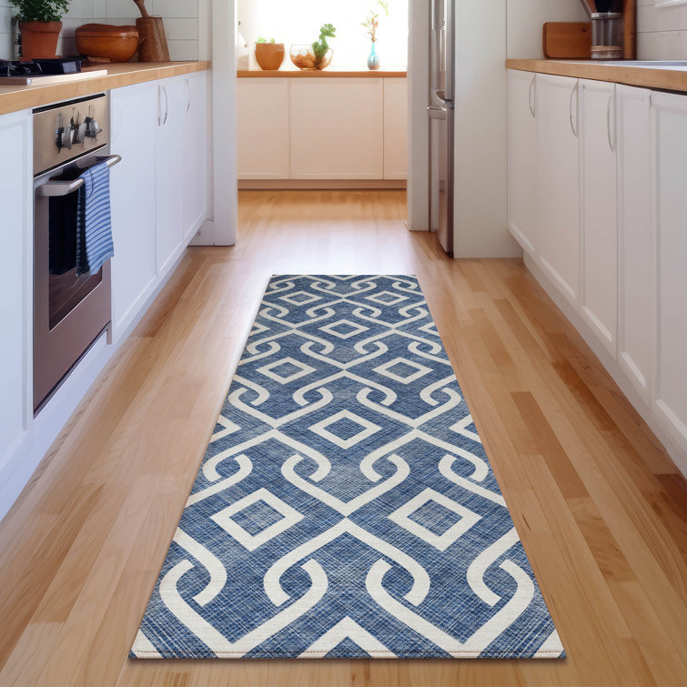 Premium Machine Washable Cerrito Navy Rug