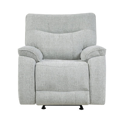 Chela Power Recliner Chair With Massage, Foam Gray Polyester, USB Ports