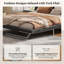 Lit plateforme tapissier avec courbe ondulée et pieds trapézoïdaux, aucun sommier nécessaire-1212627035-1212627045