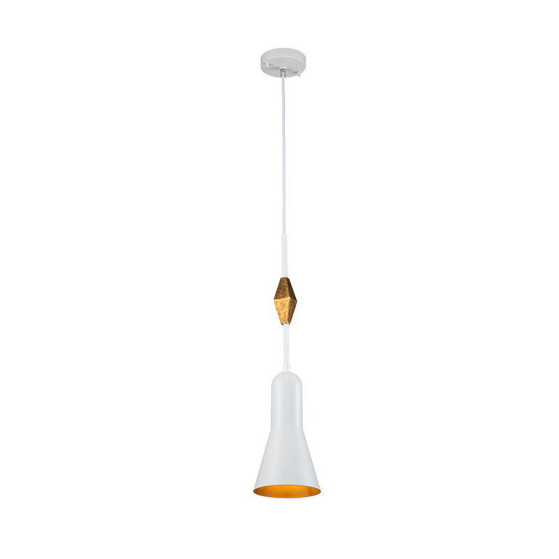 Luminaire suspendu Jesiel, Blanc, H 22,5 po x l 5,25 po x P 5,25 po