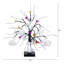 18 po Arbre d'ornement illuminé avec 24 lumières à DEL d'Halloween artificielles pré-éclairées