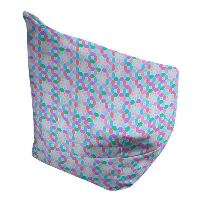 Housse de sac de pois en verre coloré Leffel, H 86 po x l 27 po x p 43 po, Pastel / Vert / Violet, Rembourrage poly