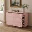 Commode à 6 tiroirs de 118 cm (46,5 pouces) au design ondulé sans poignées, meuble de rangement moderne pour chambre à coucher-828167854