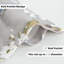 Cantonnière sur mesure 50 po gris / blanc / turquoise Hutchcraft-513316231-484387589-484387590