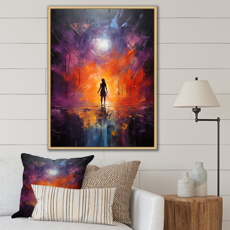 Impression sur toile, "Mediation TranscendENTal Awesome", H 40 po x l 30 po x P 1,5 po, Cadre naturel flottant