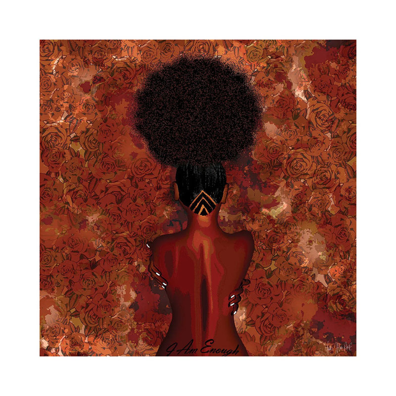 I Am Enough by Faith With An E - Wrapped Canvas Print, 30.48 cm H x 30.48 cm W