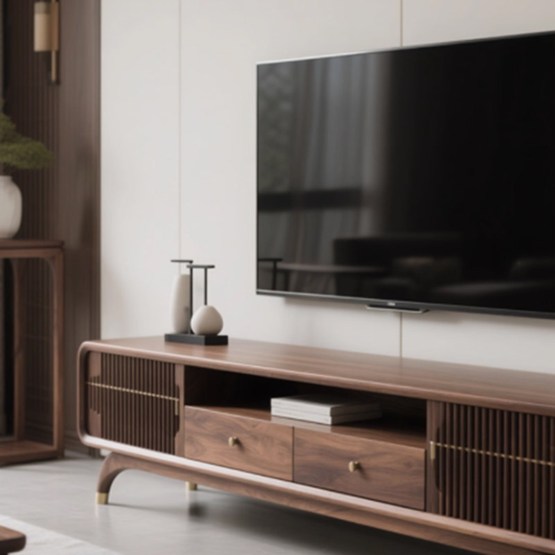Nouveau meuble télé de style chinois rétro, H 18,11 po x L 86,61 po x l 14,96 po