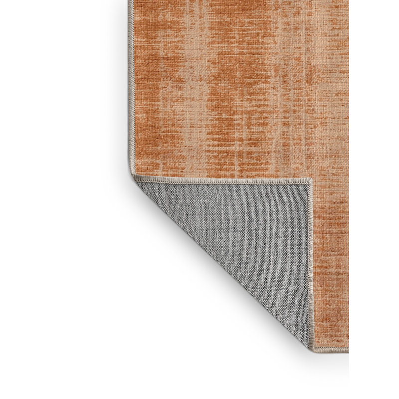 Machine Washable Abstract Brown Area Rug, Rectangle 2' x 3'