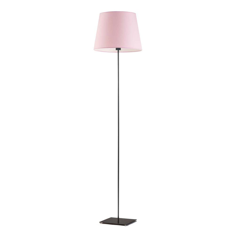 Asauni 162.5cm Traditional Floor Lamp, Light Pink, Black