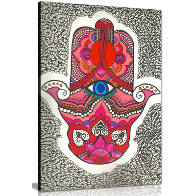 Hamsa Peace - Wrapped Canvas Print