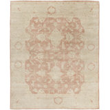 Normandy Wool Oriental Area Rug in Taupe/Red