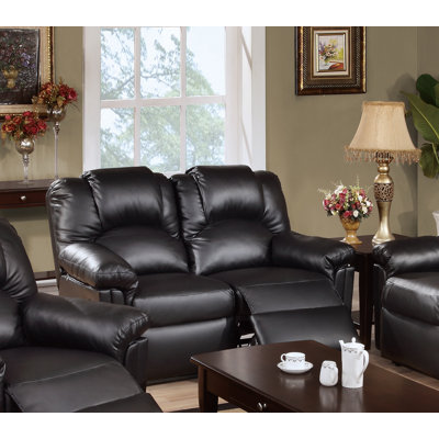 58'' Faux Leather Reclining Loveseat