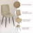 Modern Dining Side Chair with PU Leather Metal Frame Set of 6-948956895