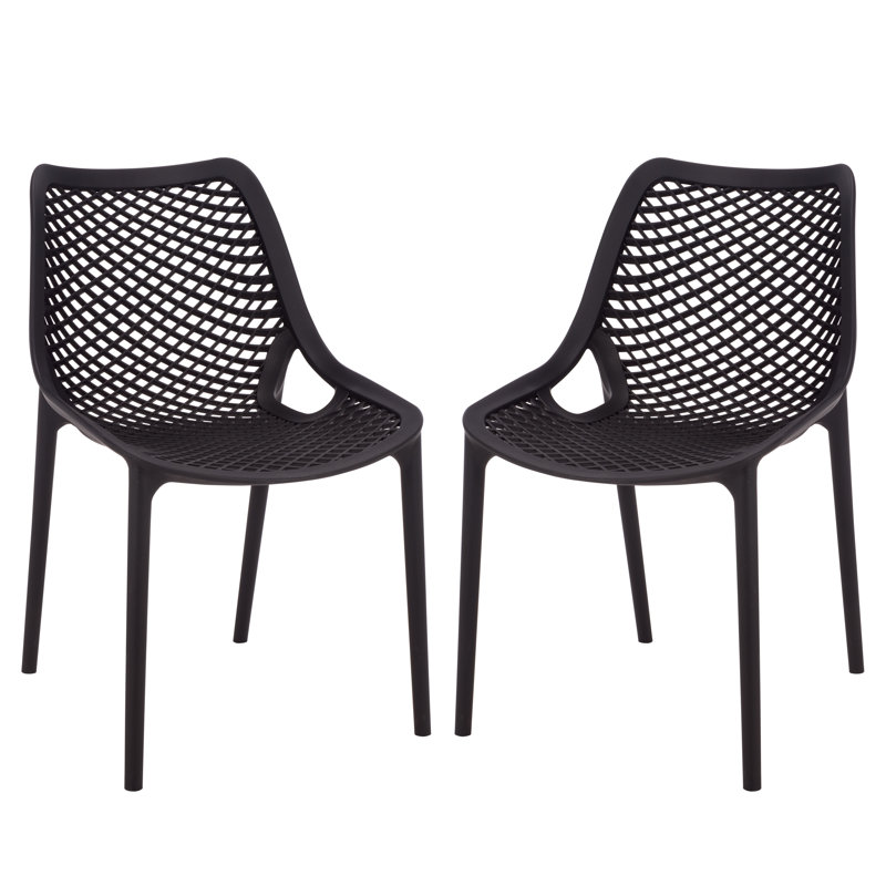 Ensemble de 2 chaises de salle à manger Leila, Noir