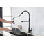 Robinet de cuisine à ressort avec douchette extractible, robinet d'évier de cuisine monocorps en acier inoxydable